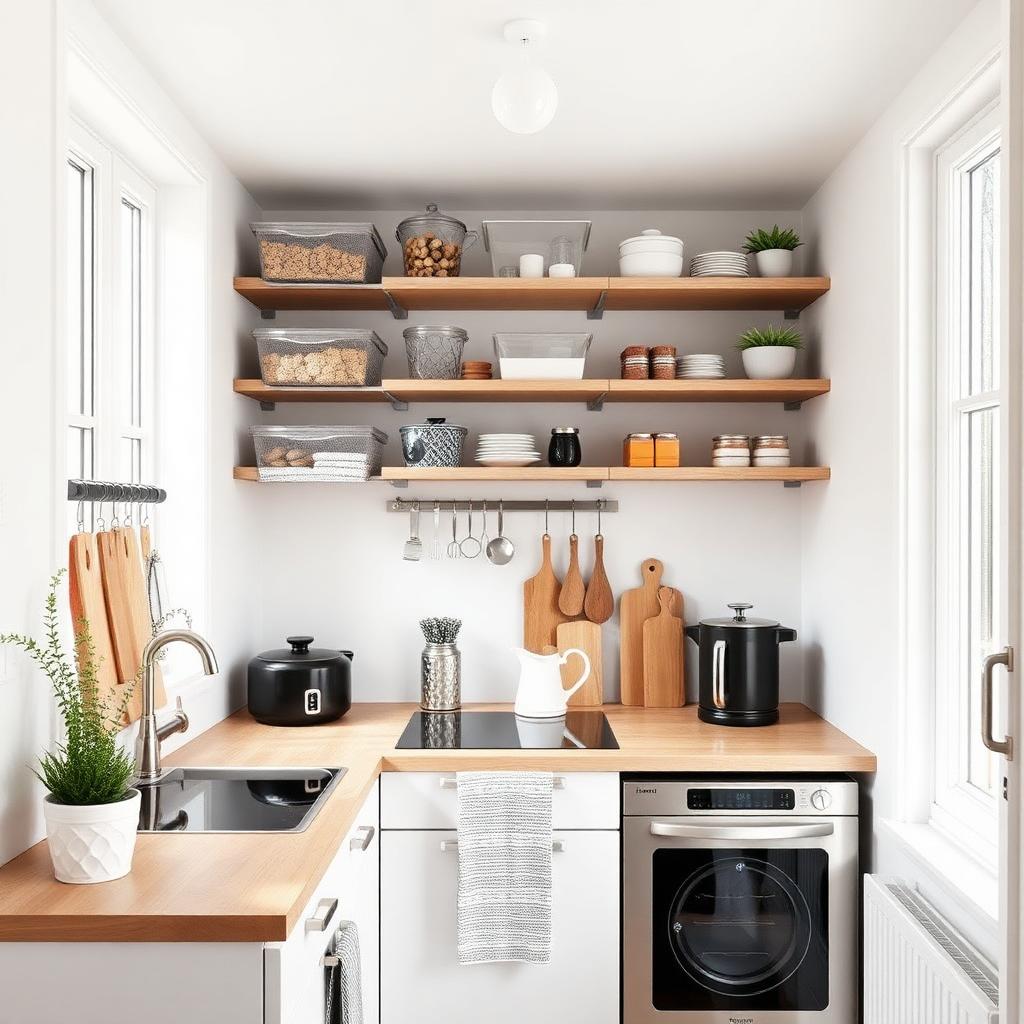 5 formas de ahorrar espacio en cocinas pequeñas
